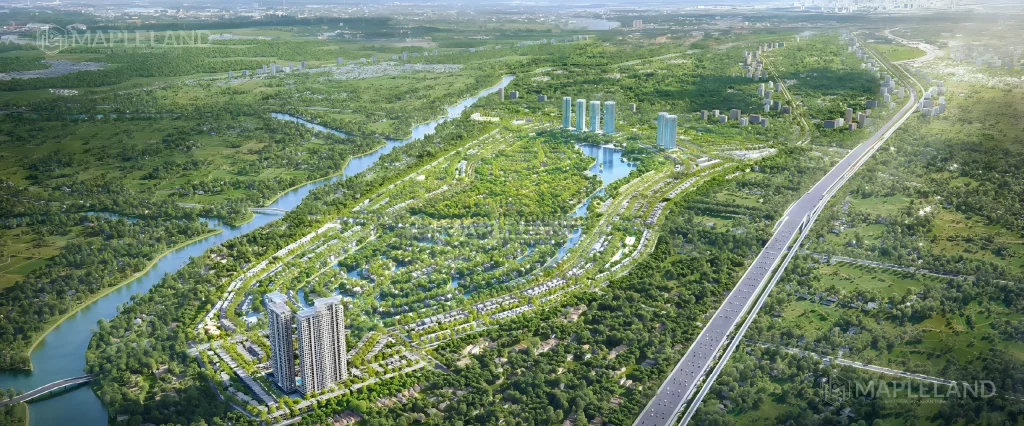 So sánh Eco Retreat Long An, Waterpoint, Vinhomes Hậu Nghĩa 2 Phối cảnh minh họa Eco Retreat Long An 220,05 ha tại Bến Lức, Tây Ninh